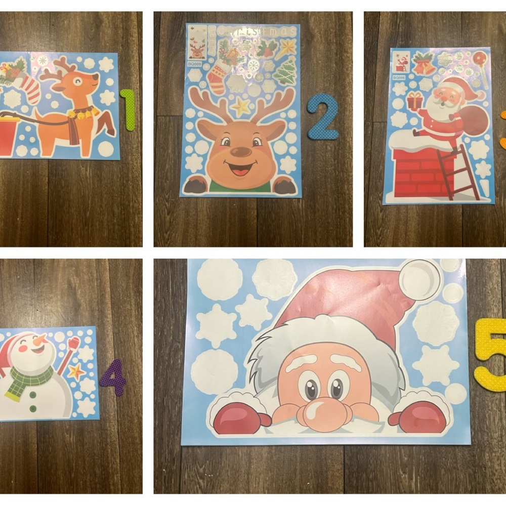 001 LOT: Christmas Decorative Wall Decals/stickers